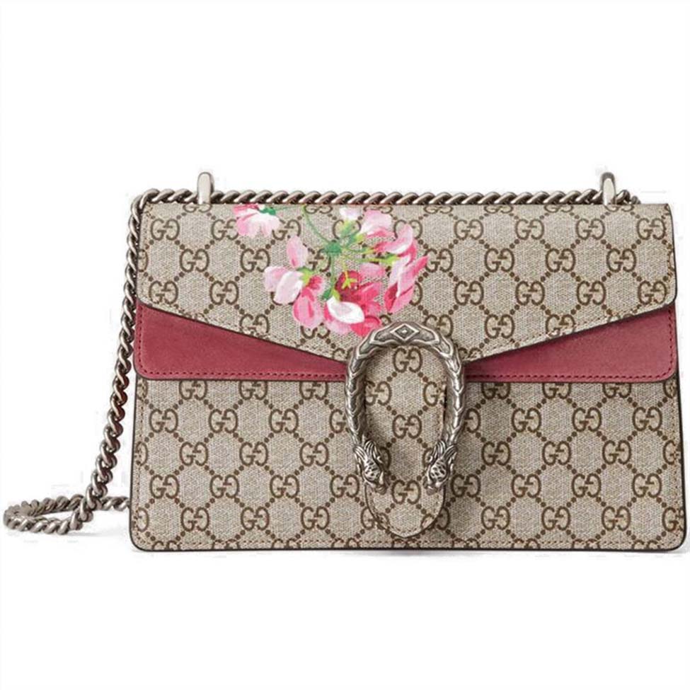 GUCCI 2016 RE-EDITION DIONYSUS GG BLOOMS BAG 400249  （28*18*9cm）